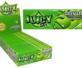 Juicy Jay's ochucené krátké papírky, Zelené jablko, box 24ks